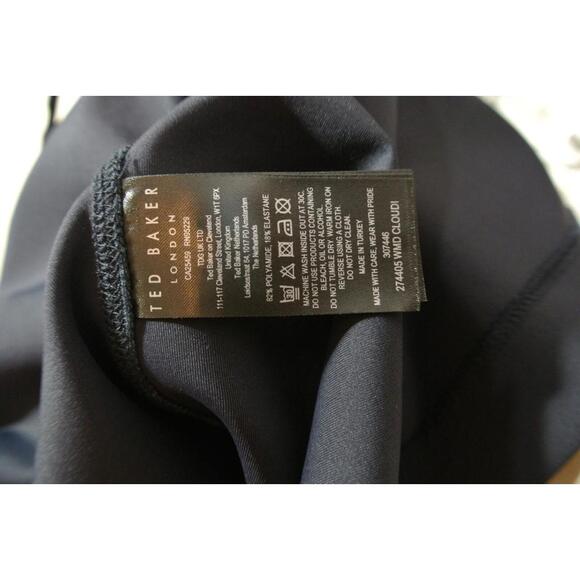 NEW, Ted Baker Cloudi Print Scuba Knit Body-Con Dress Navy Blue Size 1 #MD466 - Picture 10 of 10